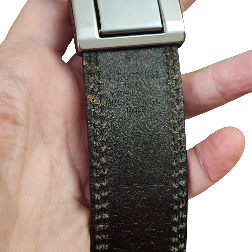 Columbia Mens Ratchet Belt Black Synthetic Leather Sz‎ 46  Logo Buckle Tactical